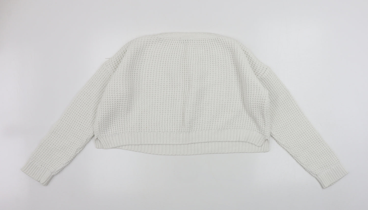 Topshop  Womens White   Pullover Jumper Size 12