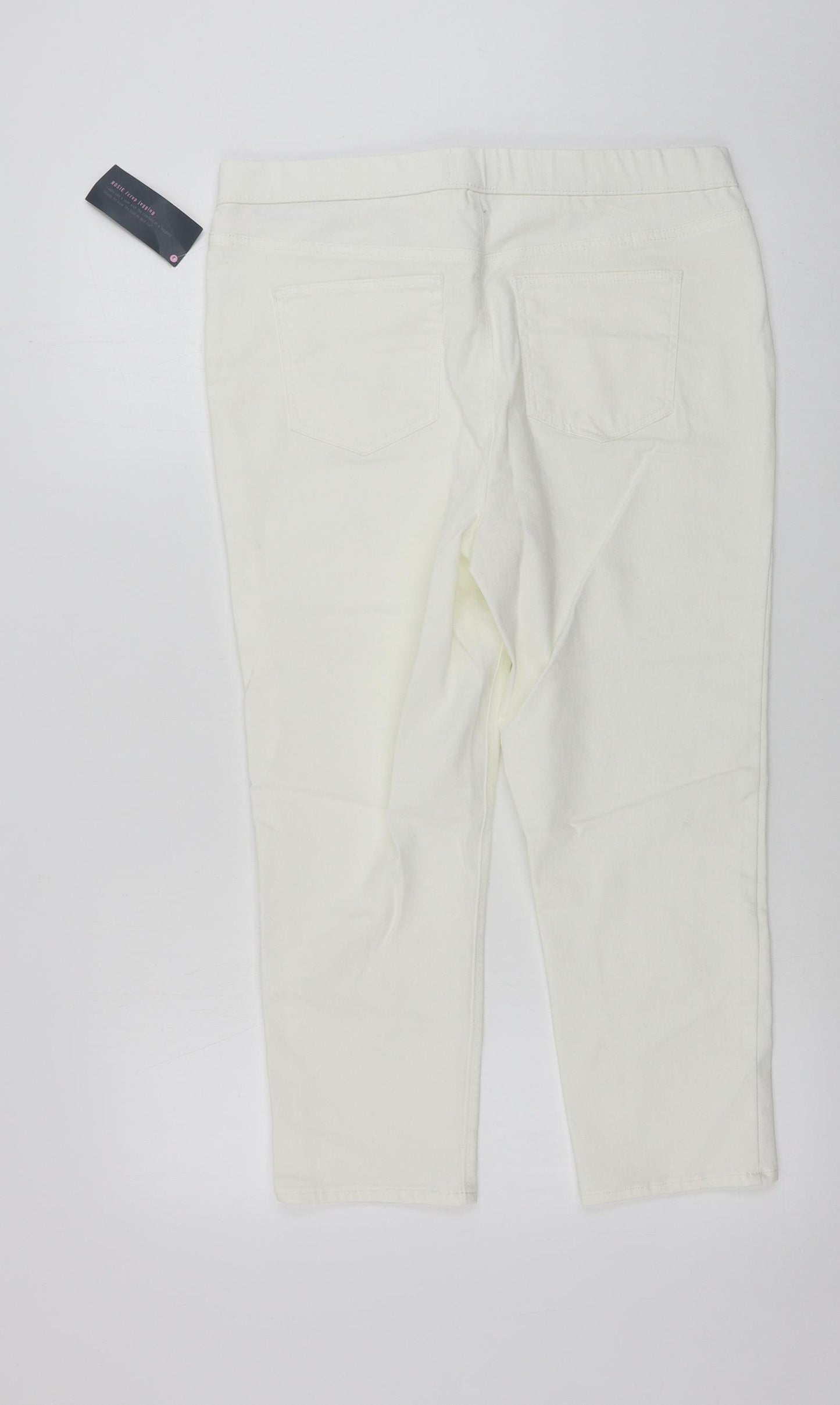 Papaya  Womens Beige   Cropped Trousers Size 14 L22 in