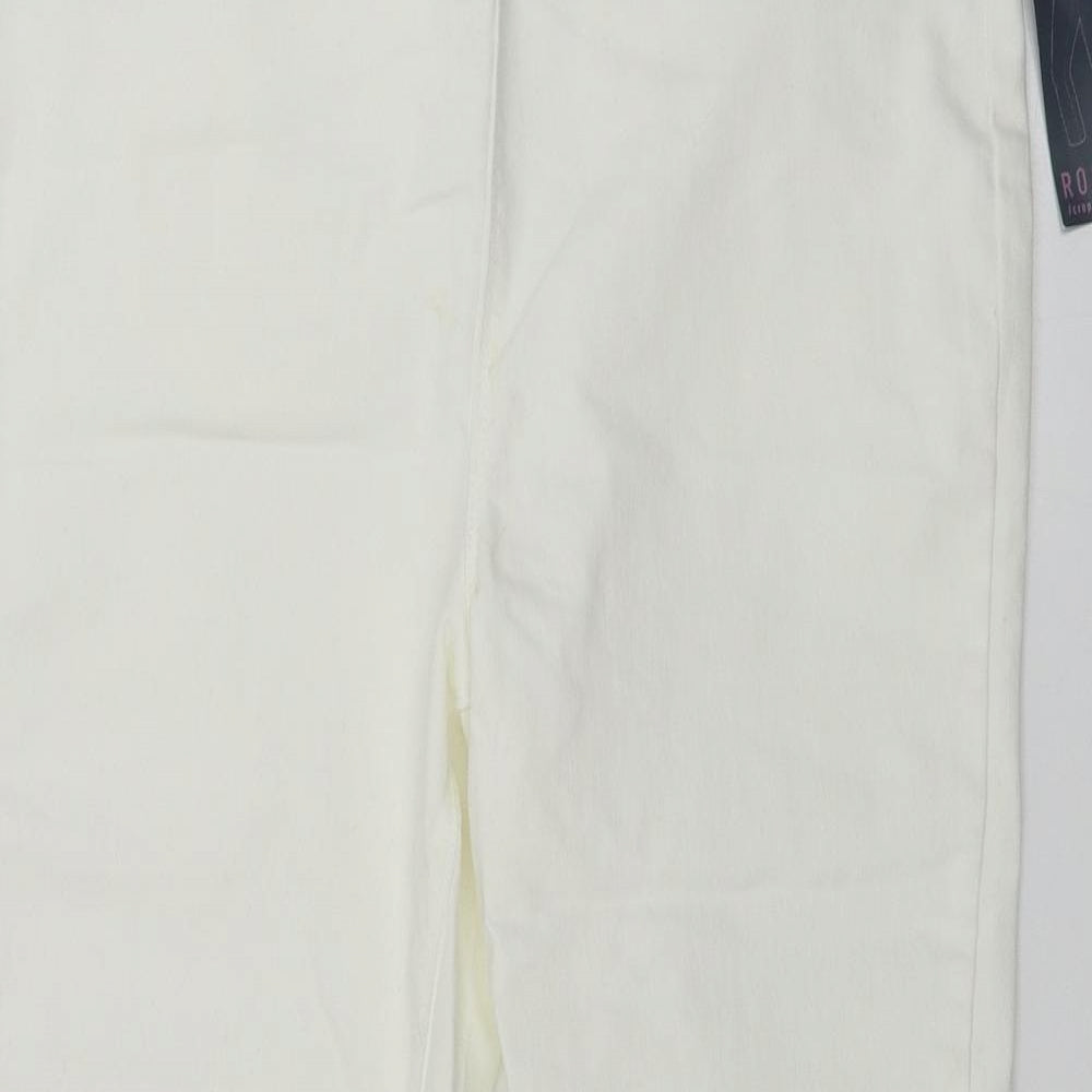 Papaya  Womens Beige   Cropped Trousers Size 14 L22 in