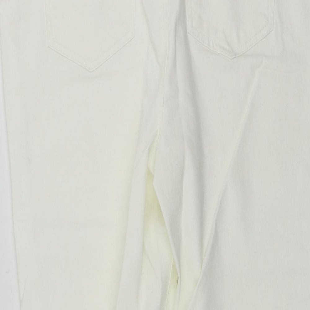 Papaya  Womens Beige   Cropped Trousers Size 14 L22 in