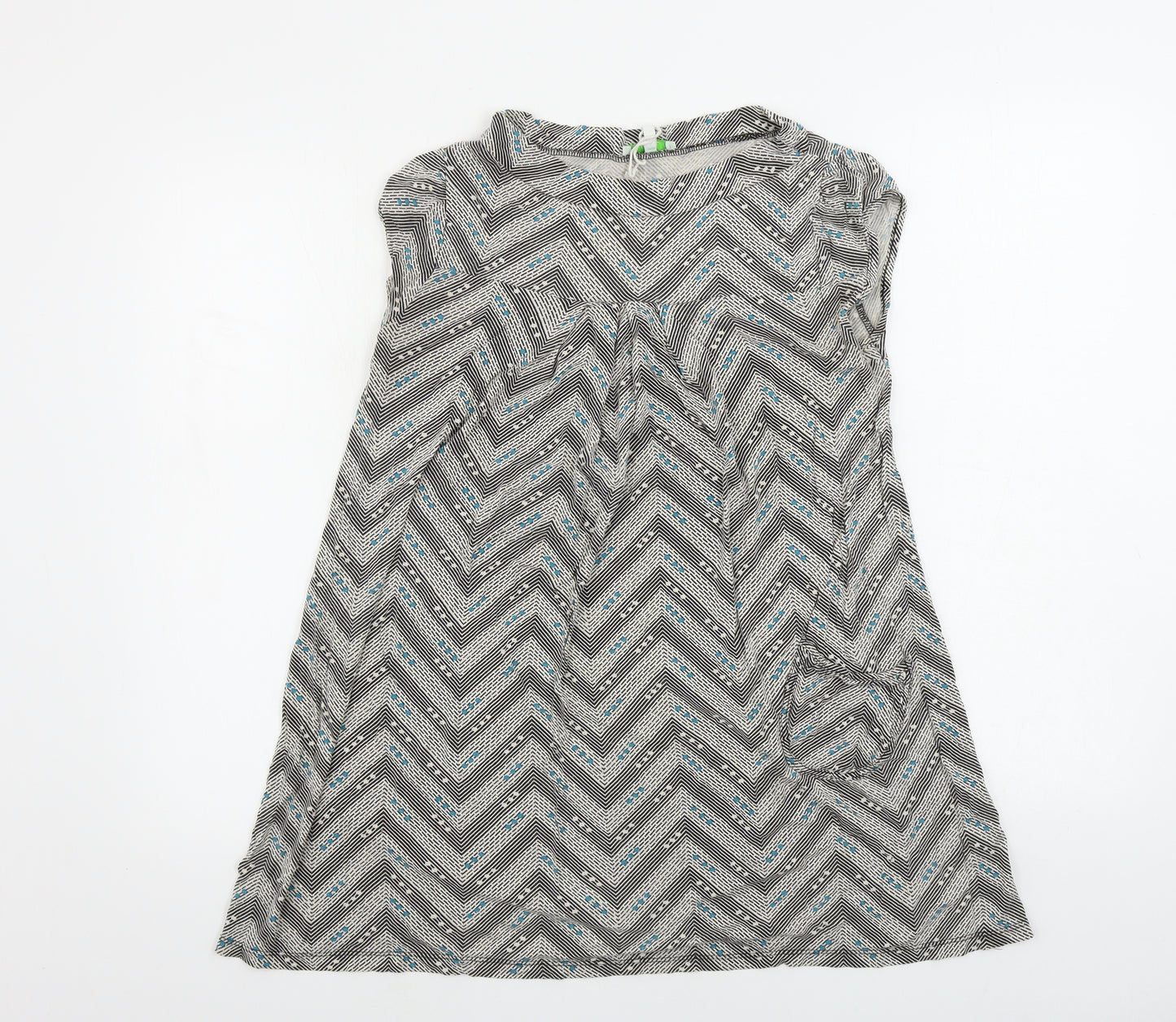 Lime   Womens Green Geometric  Basic T-Shirt Size 12