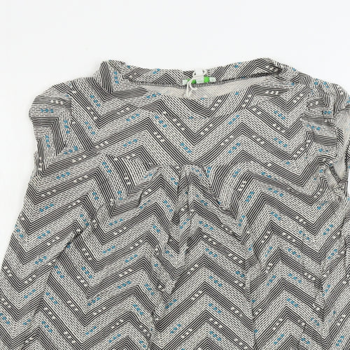 Lime   Womens Green Geometric  Basic T-Shirt Size 12