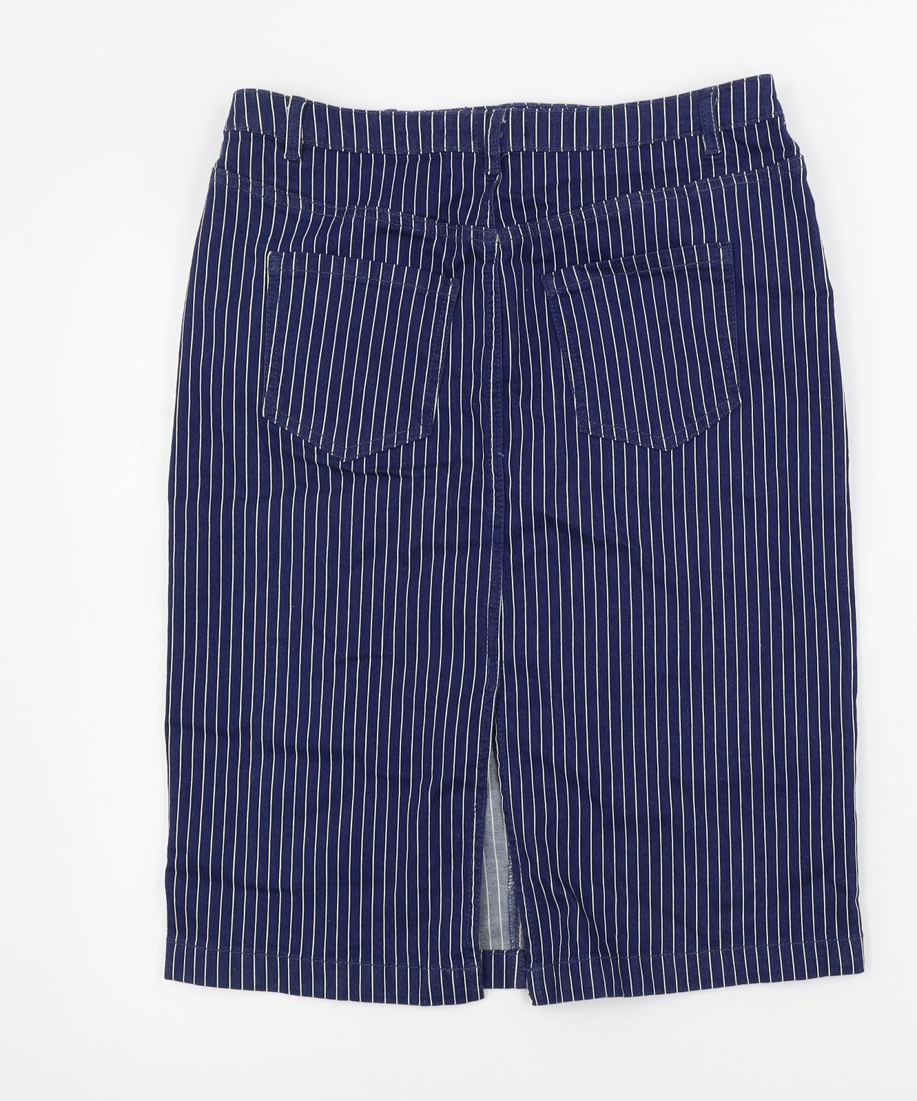 TU Womens Blue Striped  Bandage Skirt Size 10