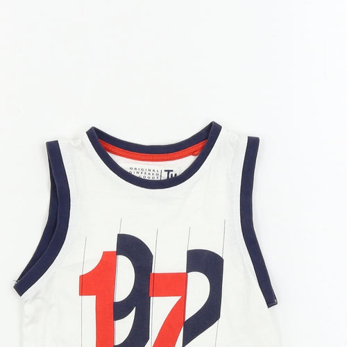 TU Boys White   Basic T-Shirt Size 4 Years