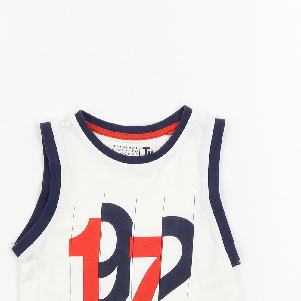 TU Boys White   Basic T-Shirt Size 4 Years