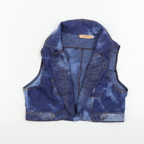 plam mode Womens Blue   Jacket Coat Size L