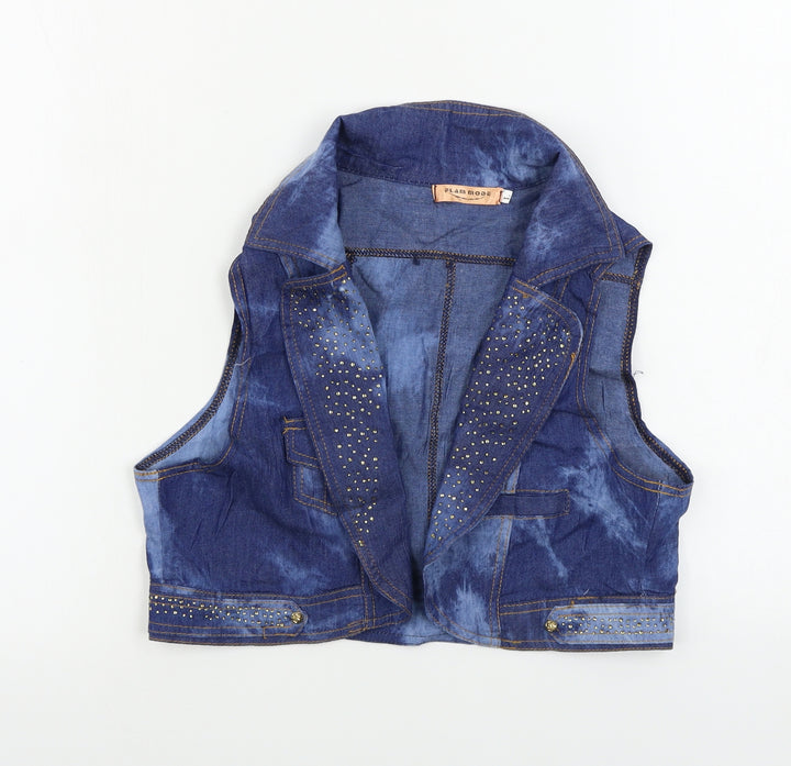 plam mode Womens Blue   Jacket Coat Size L