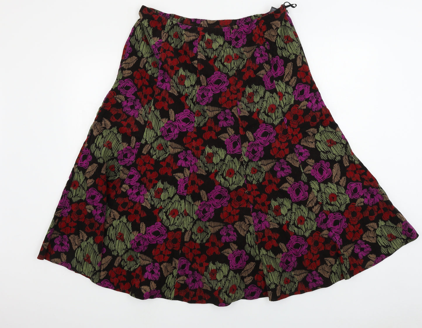 Marks and Spencer  Womens Brown Floral  A-Line Skirt Size 16