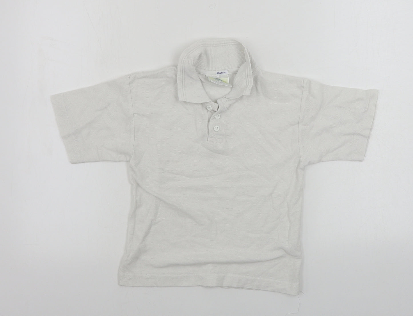 techino  Boys White   Basic Polo Size 6-7 Years