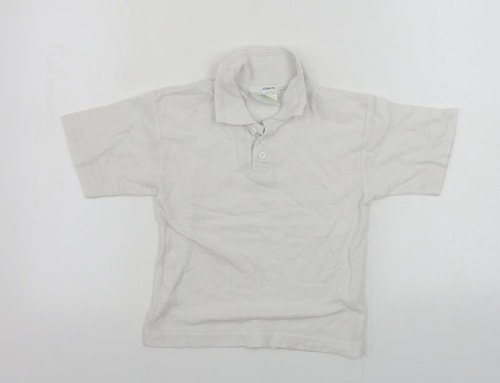 techino  Boys White   Basic Polo Size 6-7 Years