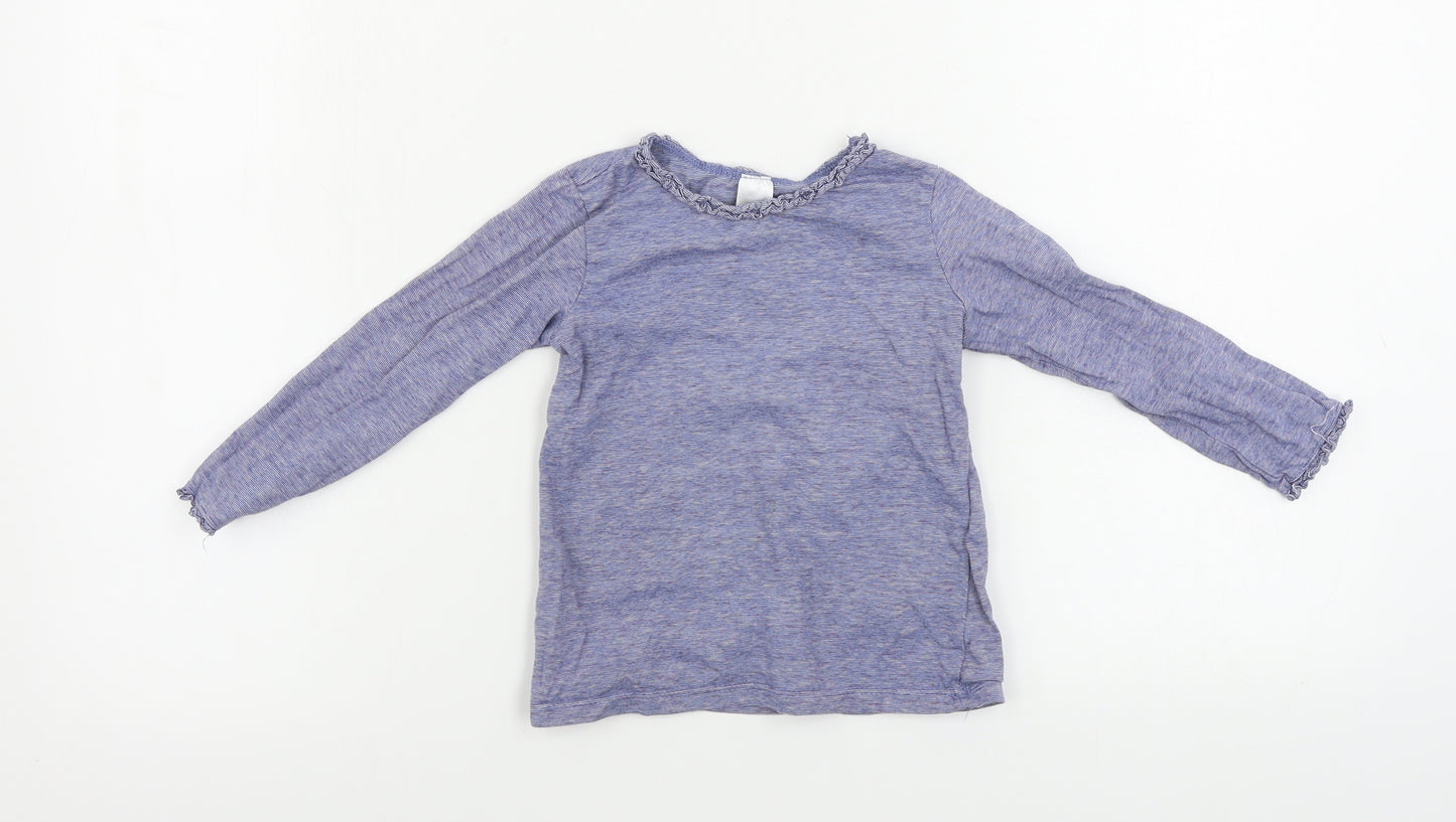 H&M  Girls Blue Striped  Basic T-Shirt Size 2 Years