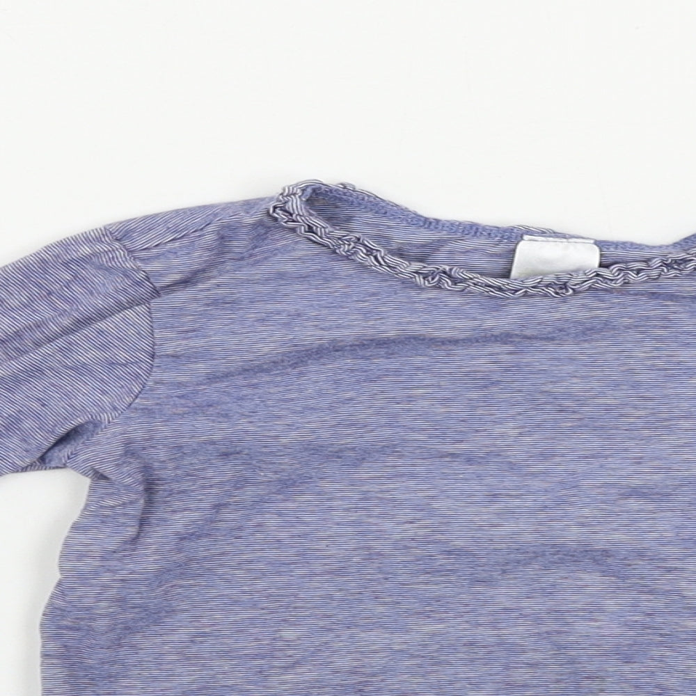 H&M  Girls Blue Striped  Basic T-Shirt Size 2 Years