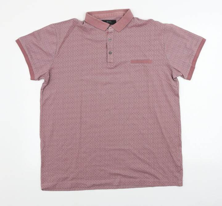 ACW 85 Mens Pink Polo Size XL