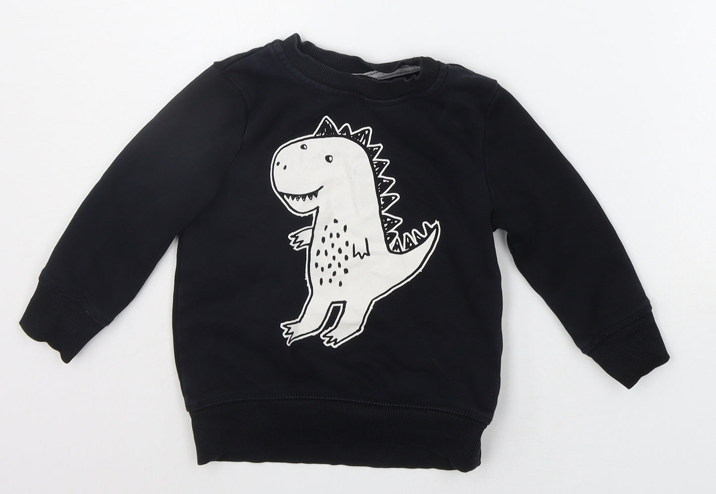 George Baby Black   Pullover Jumper Size 12-18 Months  - dinosaur