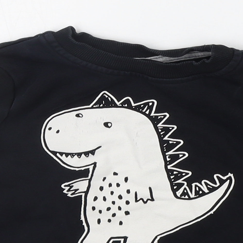 George Baby Black   Pullover Jumper Size 12-18 Months  - dinosaur