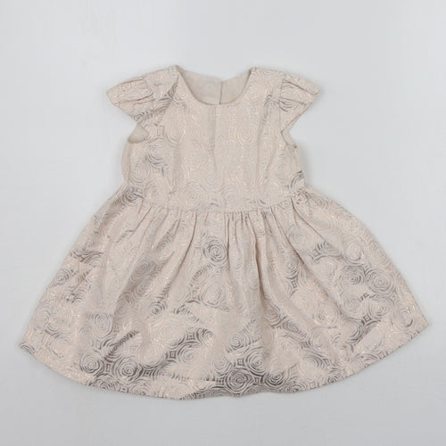 Primark Baby Pink Geometric  A-Line  Size 9-12 Months