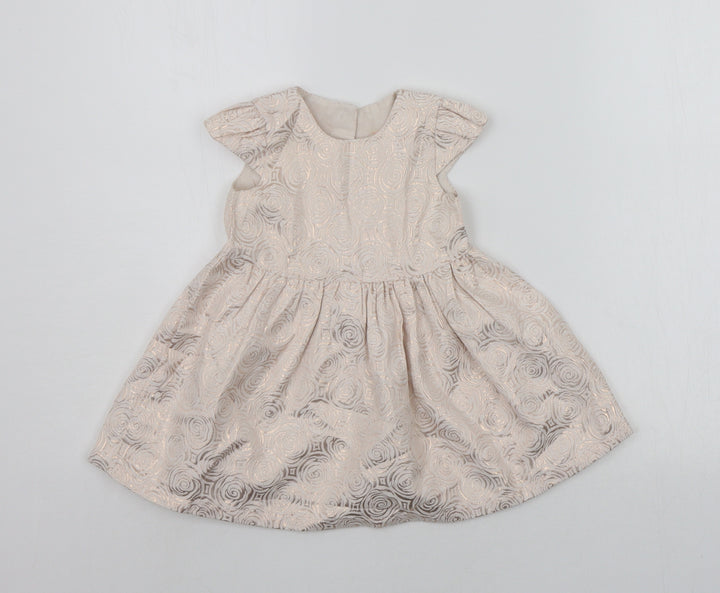 Primark Baby Pink Geometric  A-Line  Size 9-12 Months