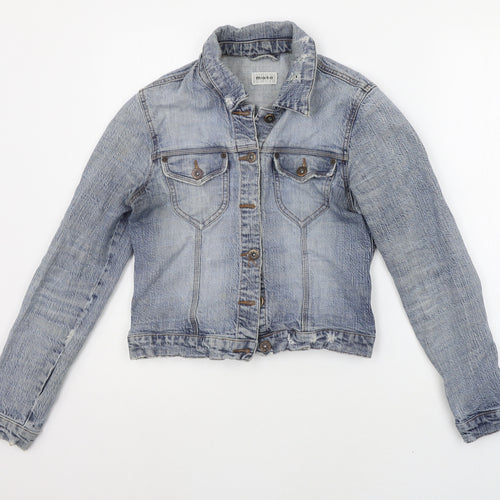 Moto Womens Blue   Jacket Coat Size 10