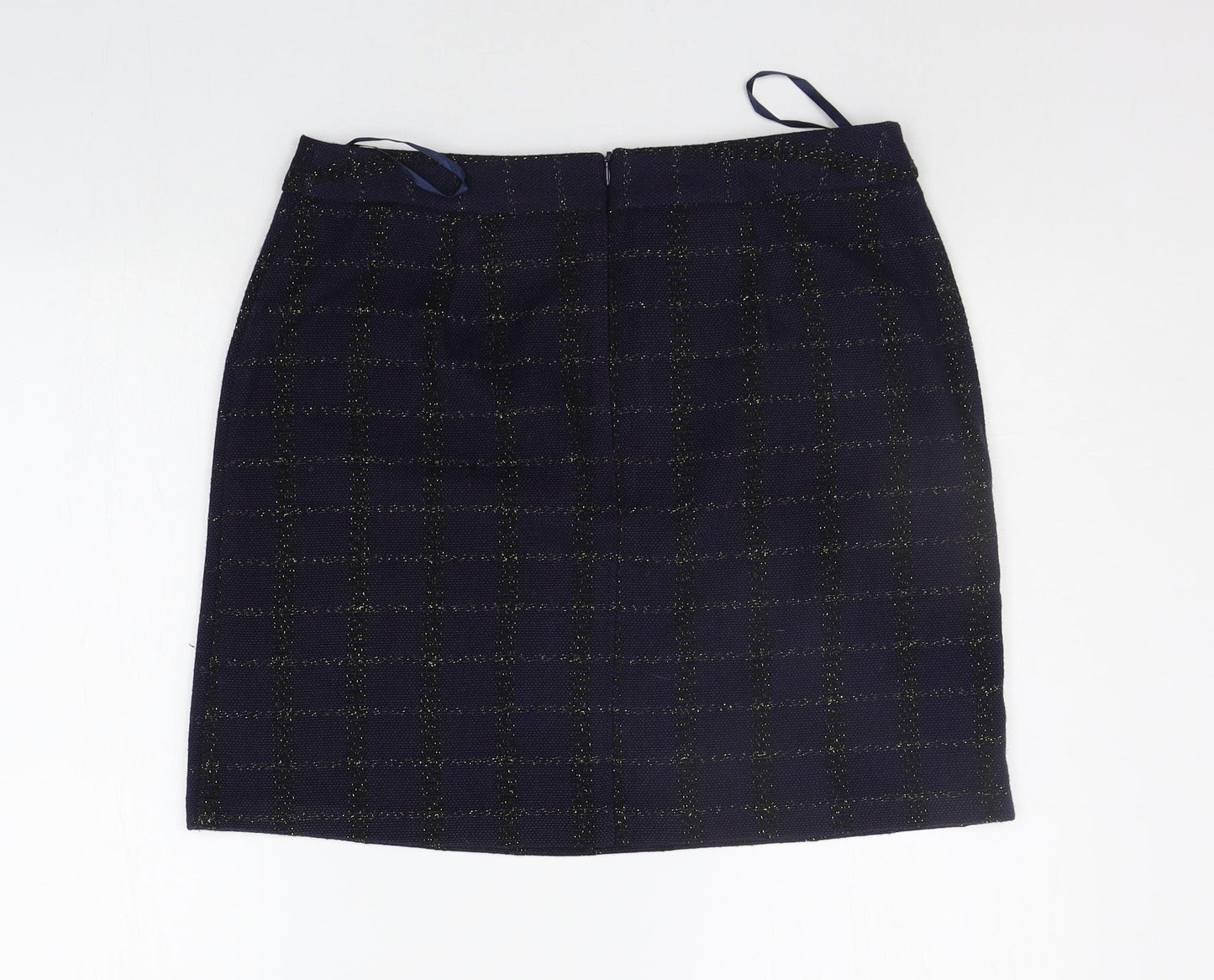 Papaya Womens Blue Check  A-Line Skirt Size 12