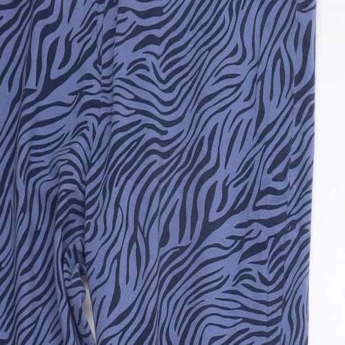 Avenue Womens Blue Animal Print  Jogger Trousers Size 12 L25 in