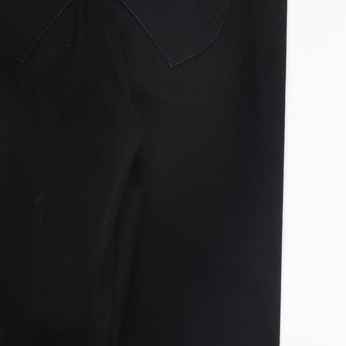 Papaya Womens Black   Trousers  Size 12 L27 in