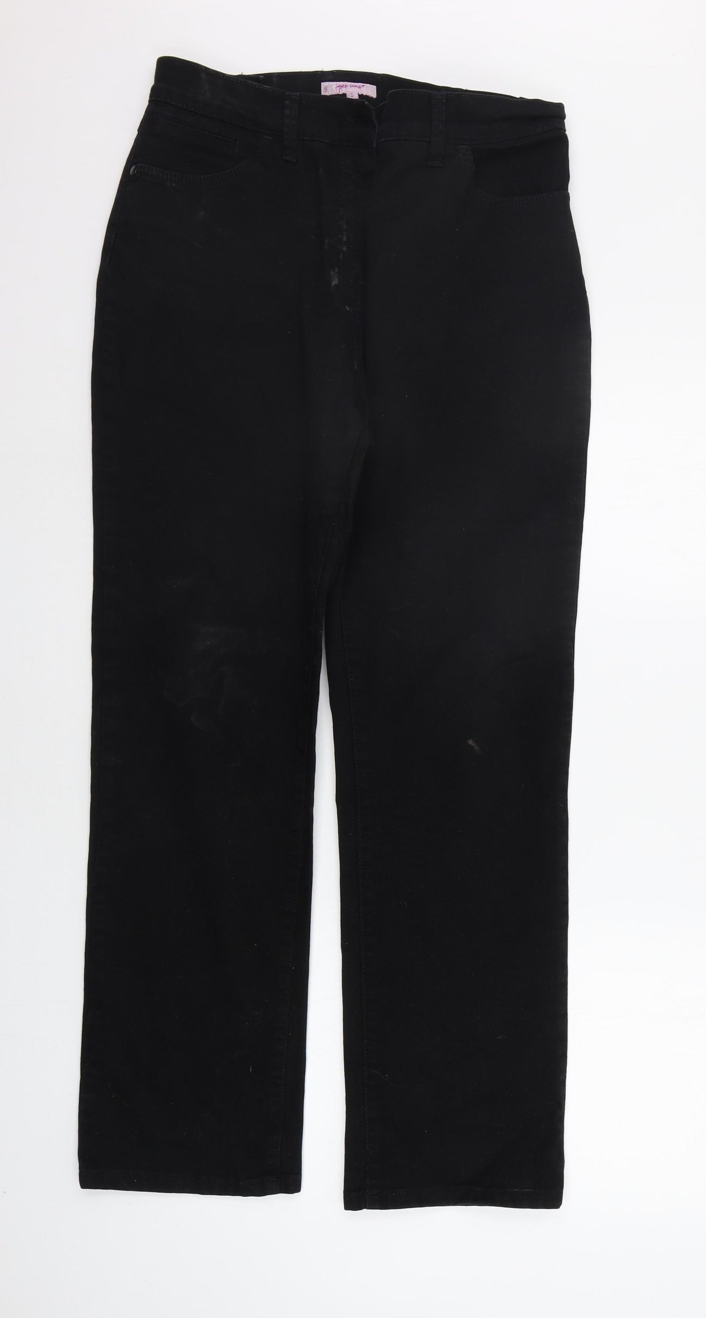 Per Una Womens Black   Trousers  Size 16 L27 in