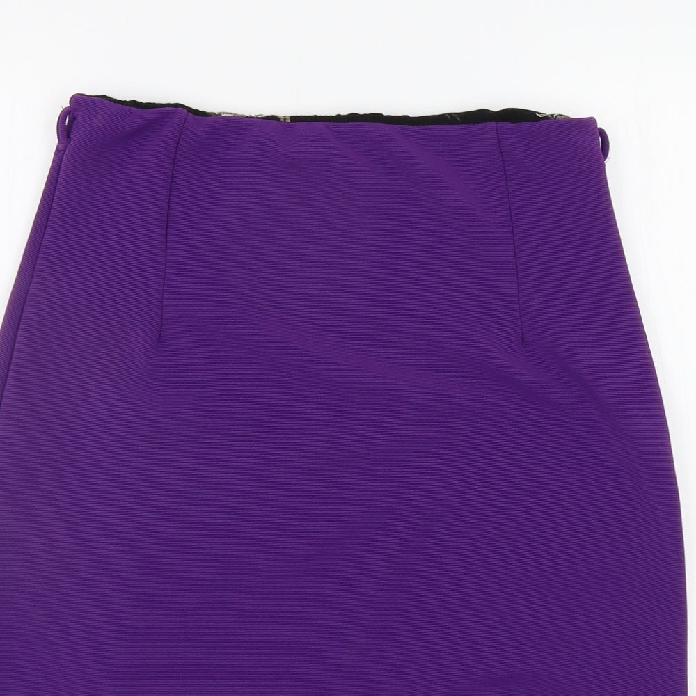 Preworn Womens Purple   A-Line Skirt Size 14
