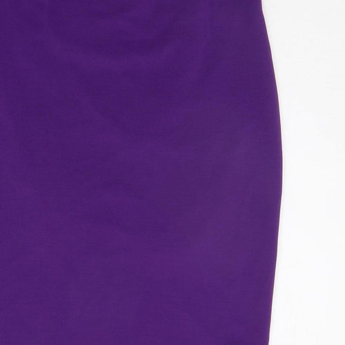 Preworn Womens Purple   A-Line Skirt Size 14
