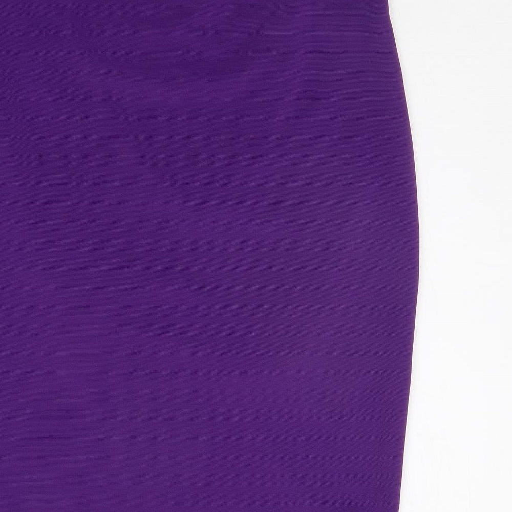 Preworn Womens Purple   A-Line Skirt Size 14