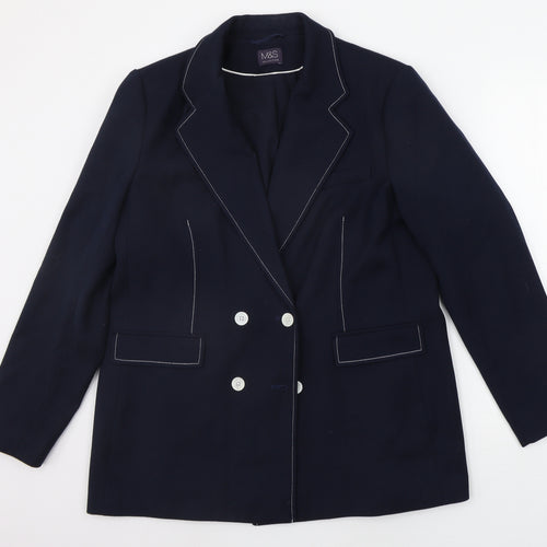 Marks and Spencer Womens Blue   Jacket Coat Size 14