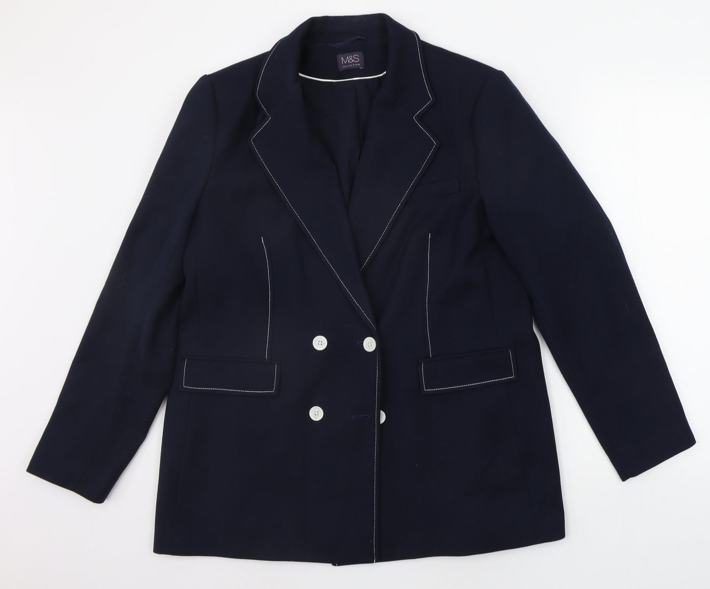 Marks and Spencer Womens Blue   Jacket Coat Size 14