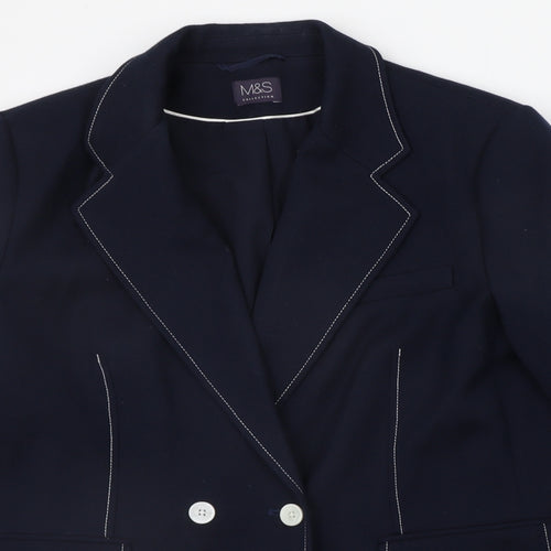 Marks and Spencer Womens Blue   Jacket Coat Size 14