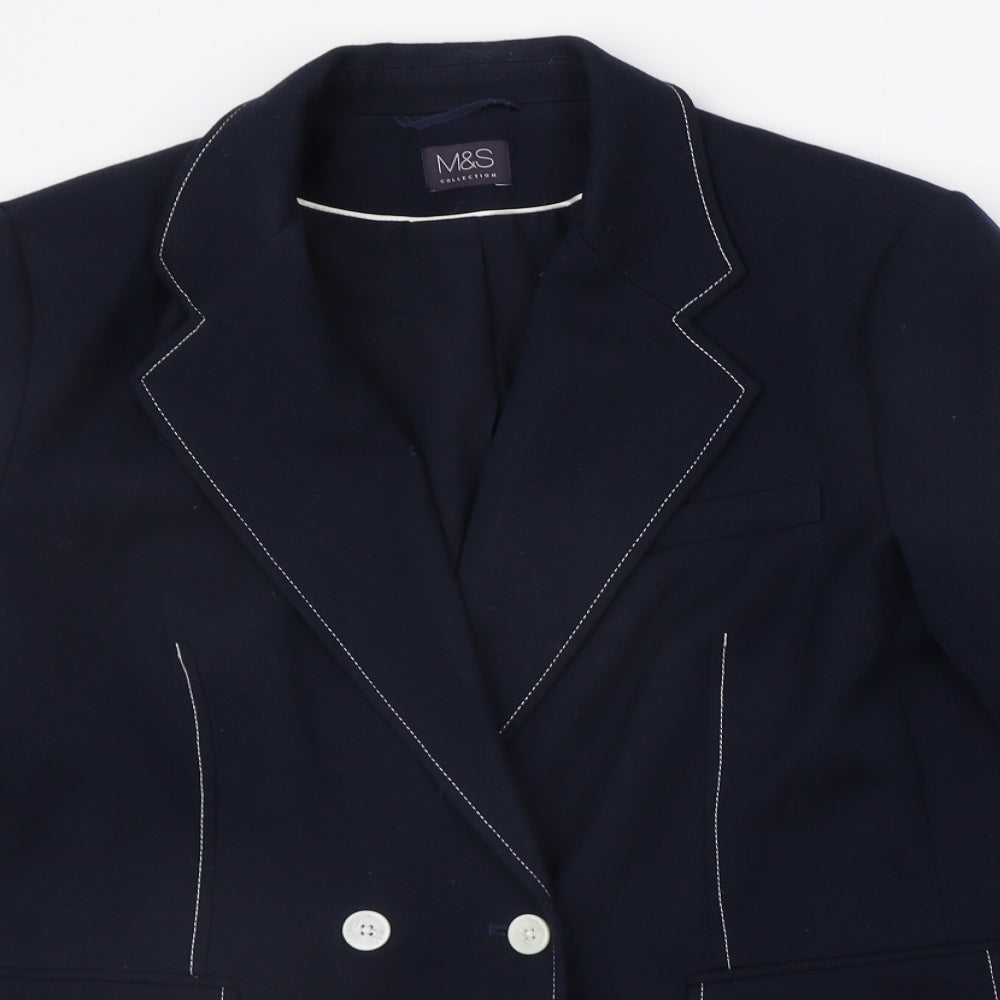 Marks and Spencer Womens Blue   Jacket Coat Size 14