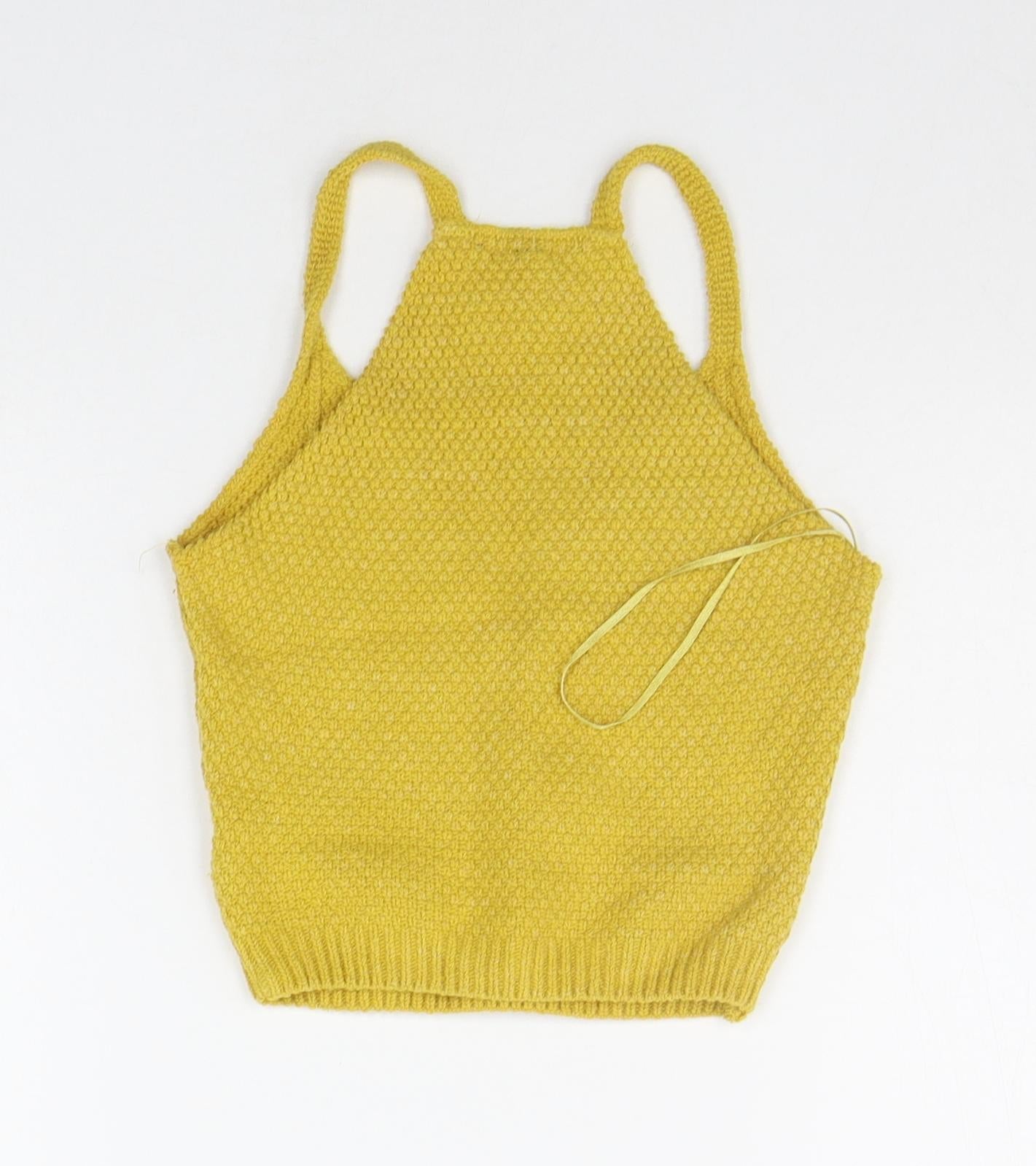Topshop Womens Yellow   Basic Tank Size 6