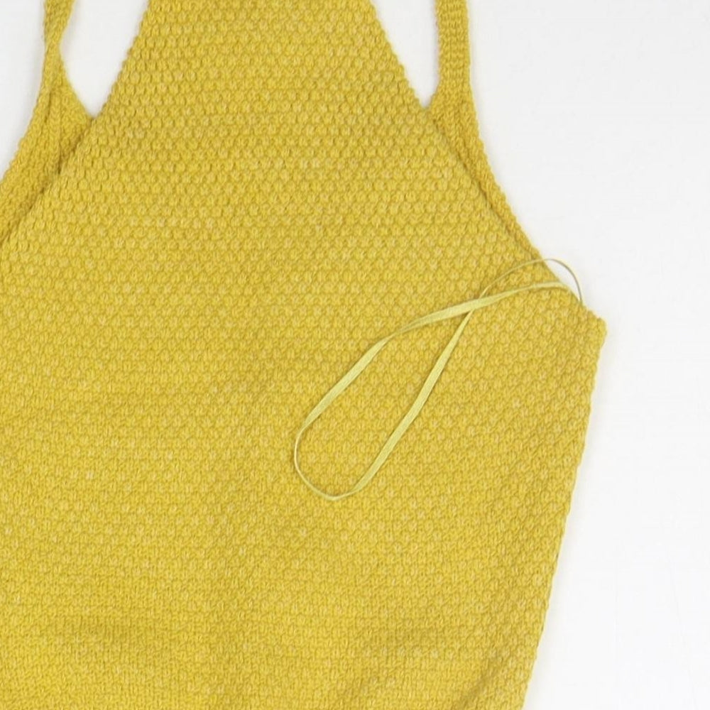 Topshop Womens Yellow   Basic Tank Size 6