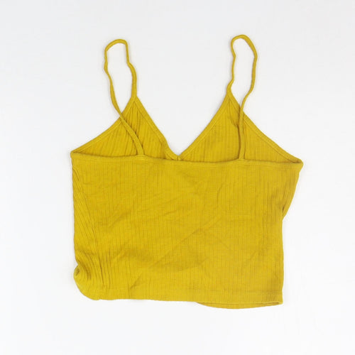 Topshop Womens Yellow   Basic Tank Size 8