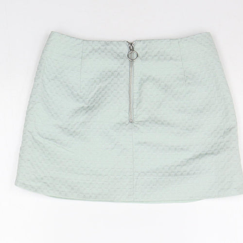 Topshop Womens Green   A-Line Skirt Size 8