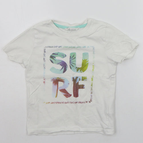 H&M Girls White   Basic T-Shirt Size 3-4 Years
