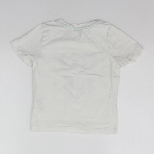 H&M Girls White   Basic T-Shirt Size 3-4 Years