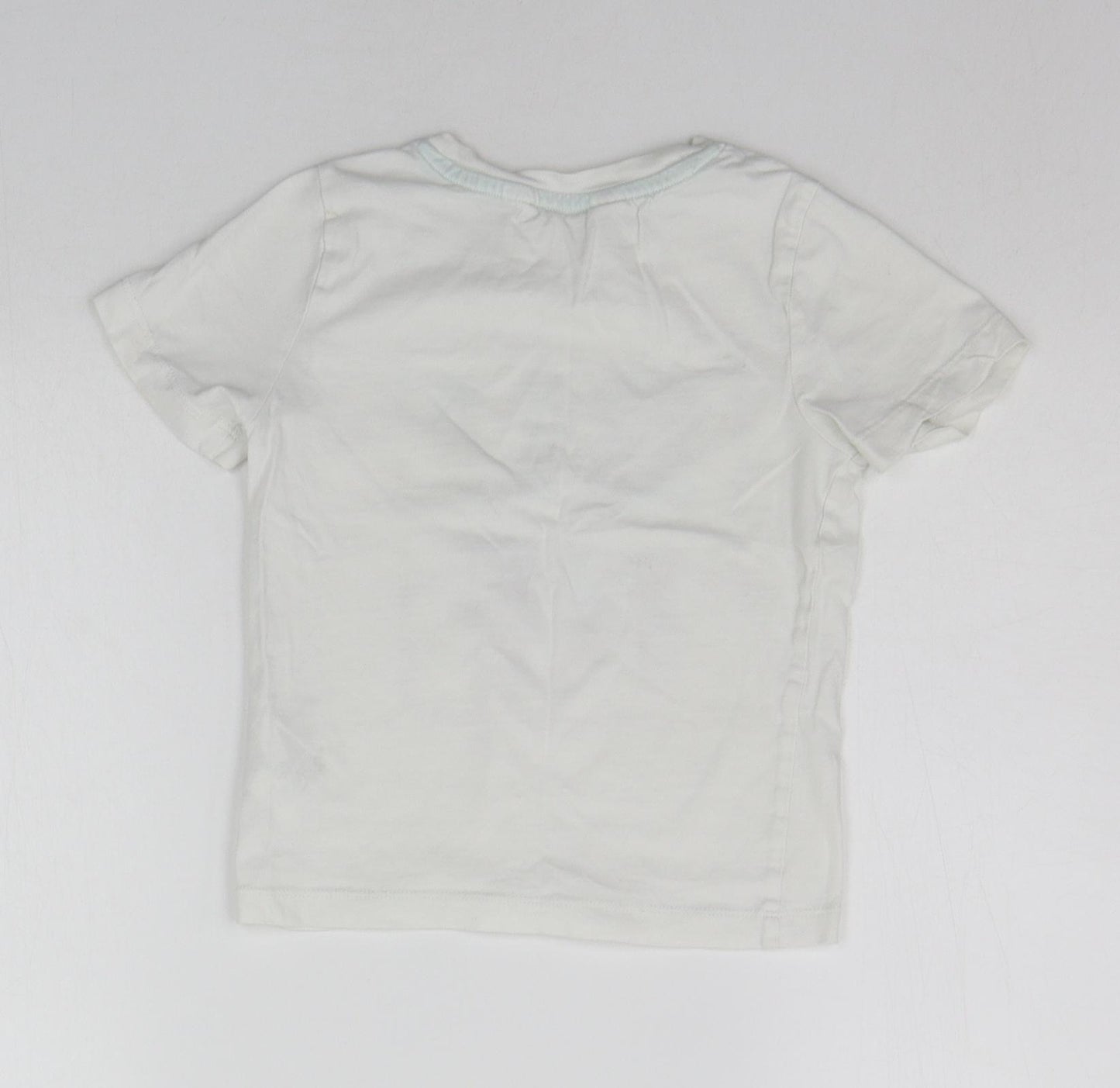 H&M Girls White   Basic T-Shirt Size 3-4 Years