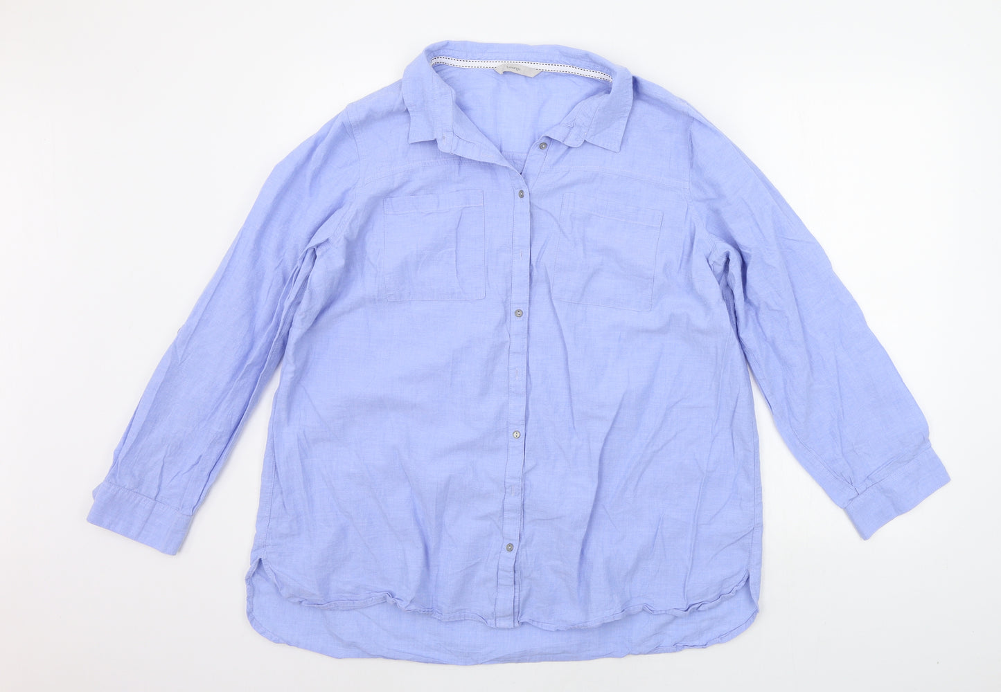 George Womens Blue   Basic Button-Up Size 20
