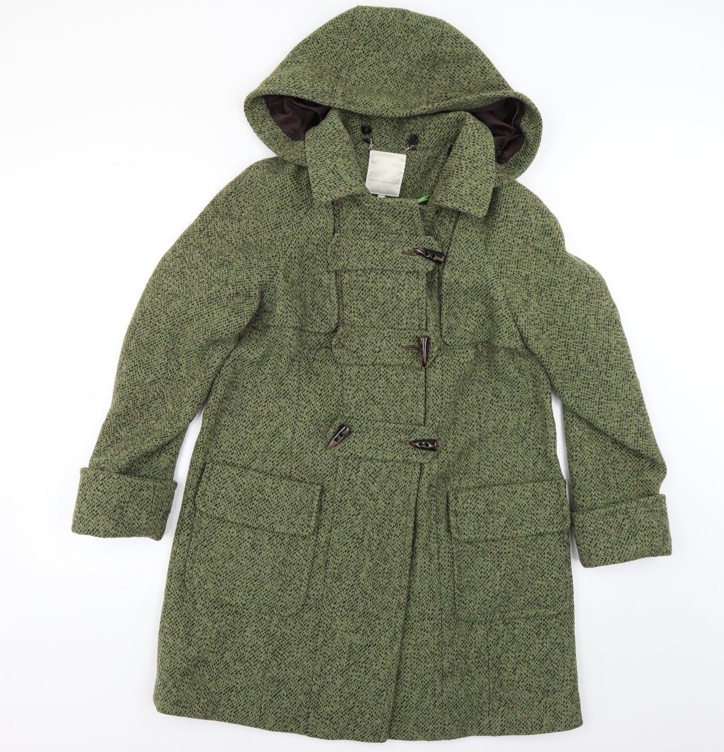 RJR.John Rocha Womens Green   Pea Coat Coat Size 12