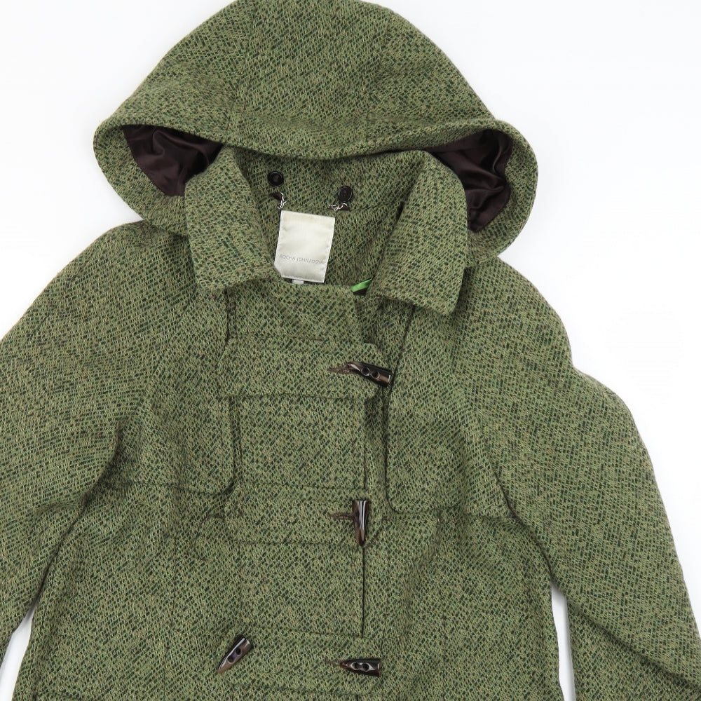 RJR.John Rocha Womens Green   Pea Coat Coat Size 12