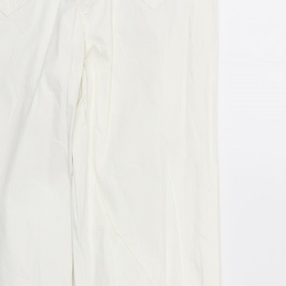 pooopvano Womens White   Skinny Jeans Size 16 L30 in