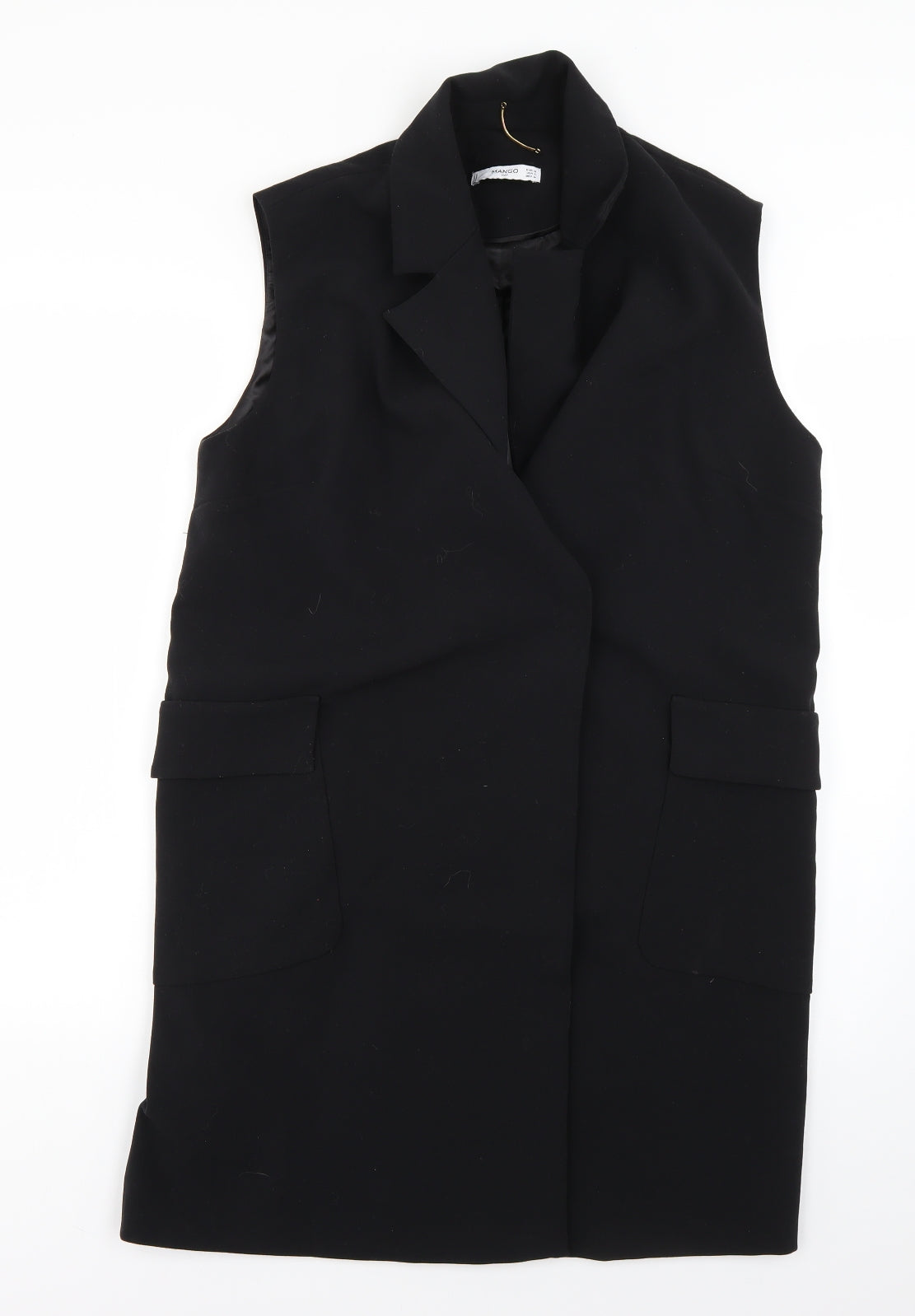 Mango Womens Black   Overcoat Coat Size M