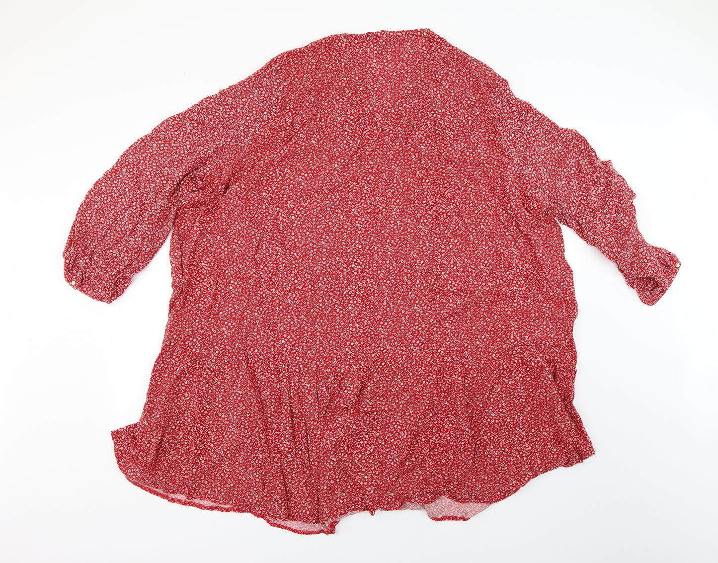 George Womens Red Floral  Fit & Flare  Size 24