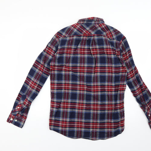 Selected Mens Multicoloured Check   Button-Up Size M