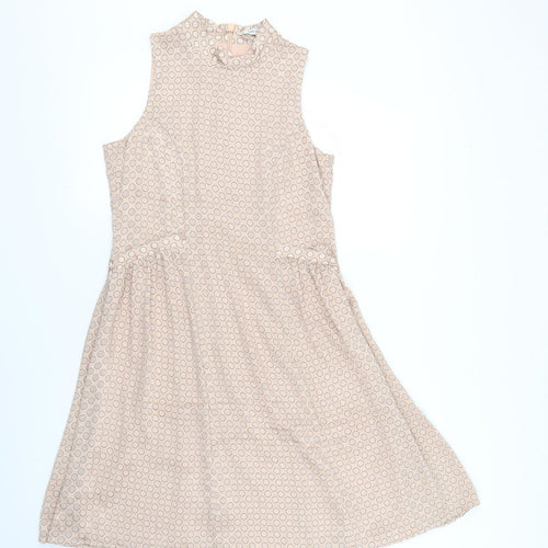 NEXT Womens Pink Striped  Fit & Flare  Size 8