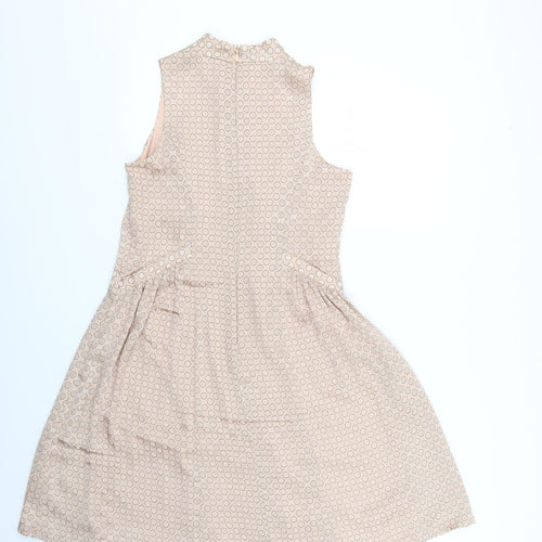 NEXT Womens Pink Striped  Fit & Flare  Size 8