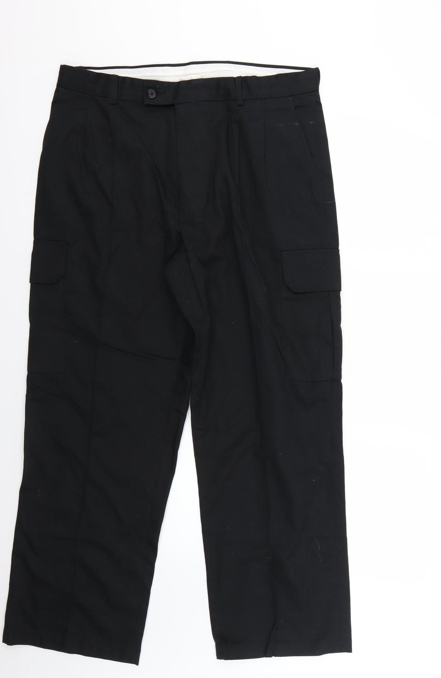 Preworn Mens Black   Trousers  Size 38 L28 in